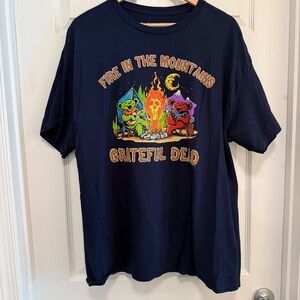 NWOT Grateful Dead Fire In The Mountain Navy T-Shirt